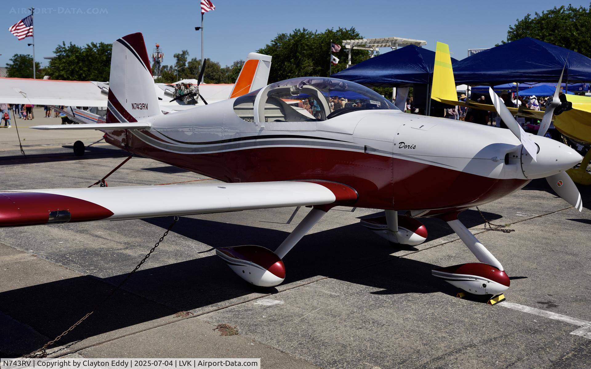 N743RV, Vans RV-7A C/N 70039, 4th July Livermore airport in California 2025