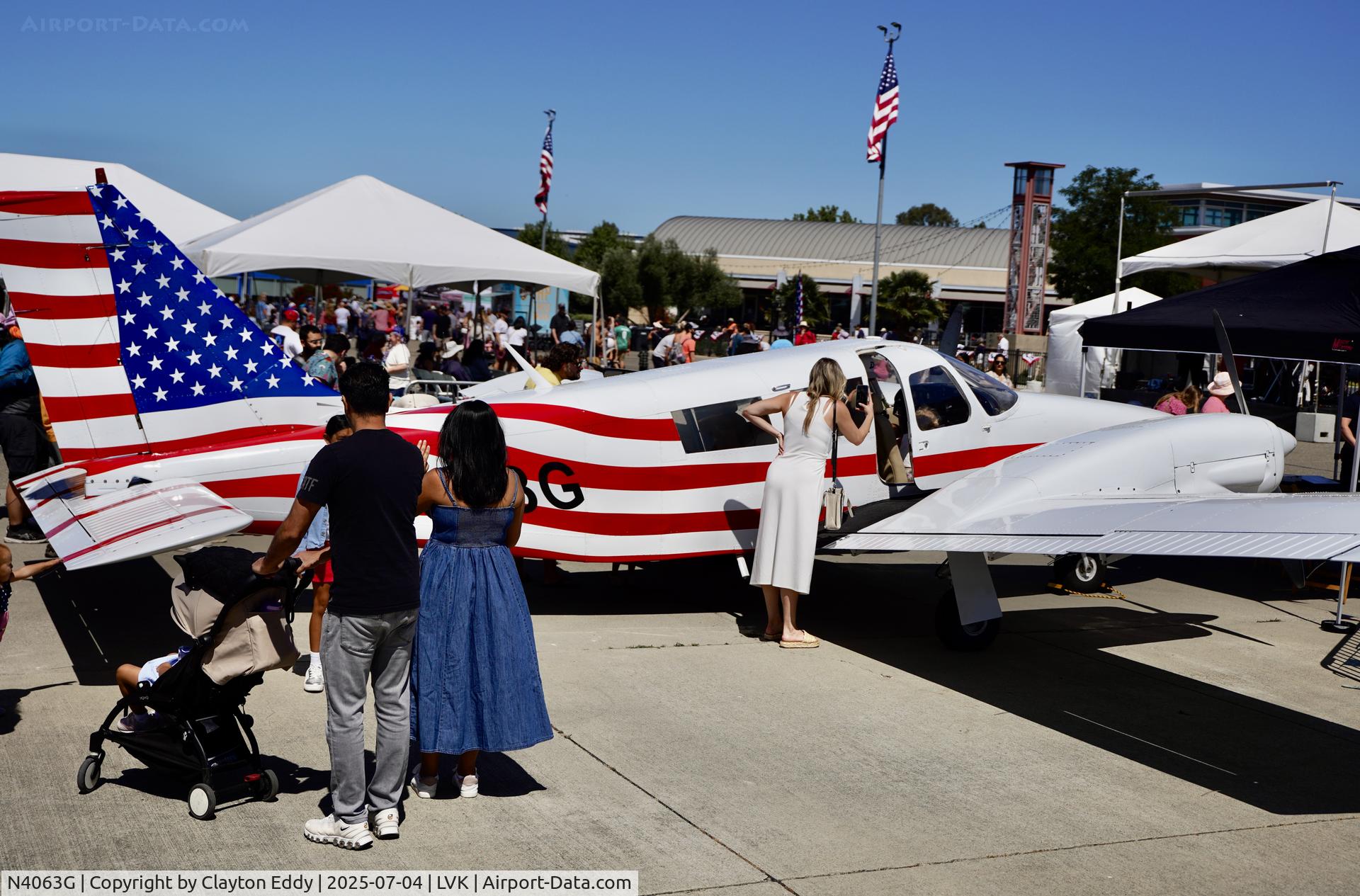 N4063G, 1972 Piper PA-34-200 C/N 34-7250069, 4th July Livermore airport in California 2025