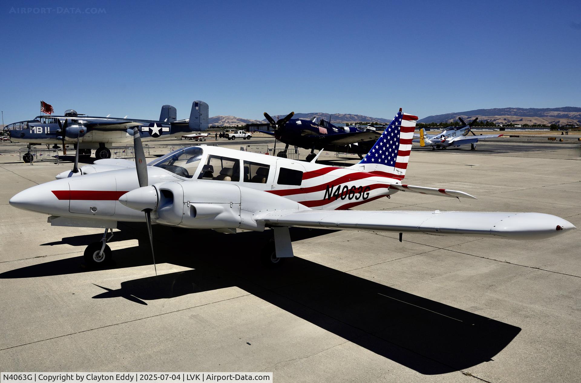 N4063G, 1972 Piper PA-34-200 C/N 34-7250069, 4th July Livermore airport in California 2025