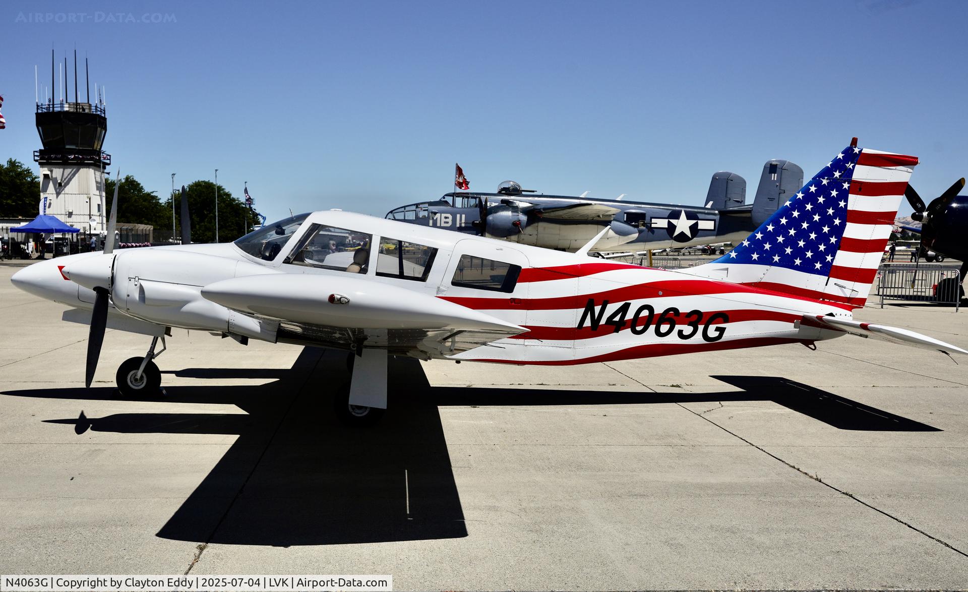 N4063G, 1972 Piper PA-34-200 C/N 34-7250069, 4th July Livermore airport in California 2025