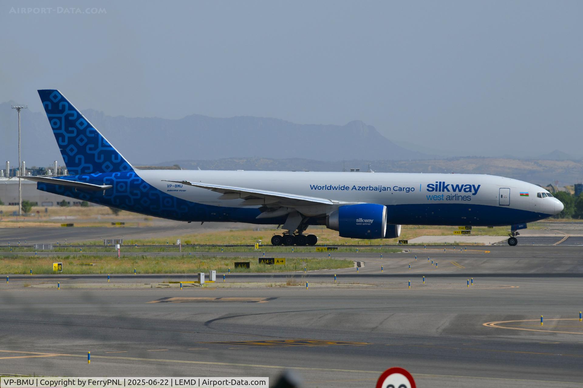 VP-BMU, Boeing 777-F C/N 67455, Silkway West B772F departing