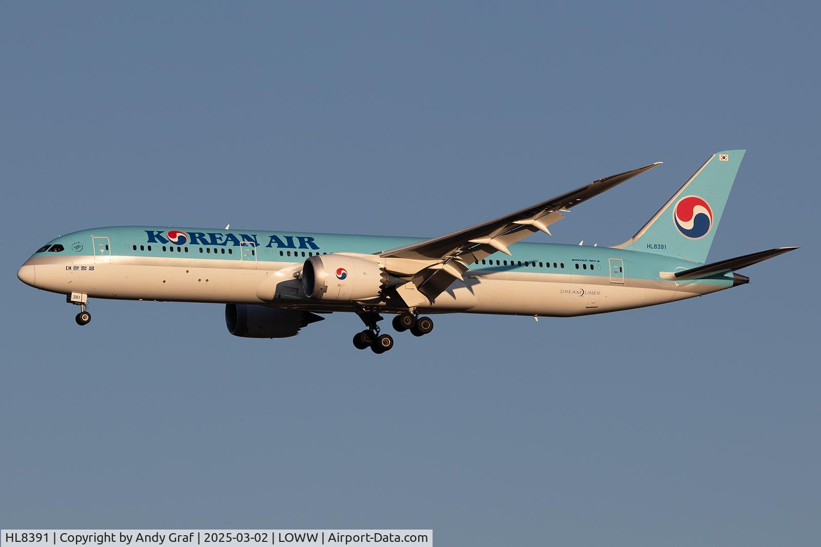 HL8391, 2021 Boeing 787-9 Dreamliner Dreamliner C/N 37389, Korean Air 787-9