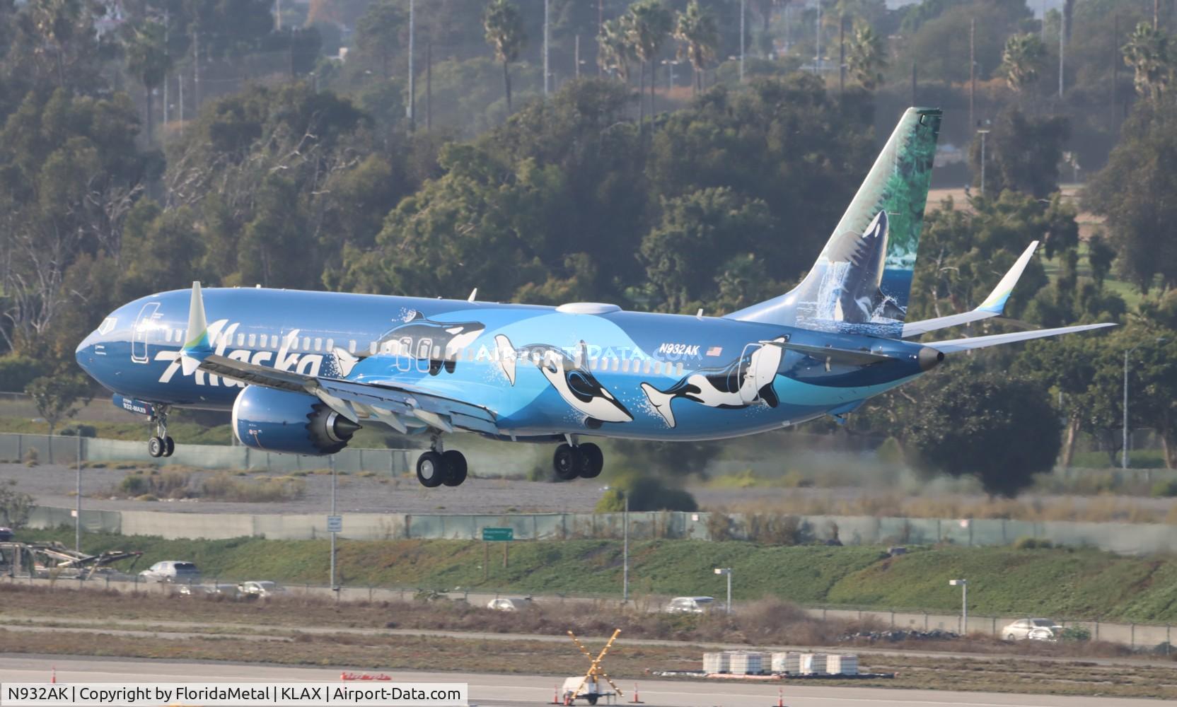 N932AK, 2021 Boeing 737-9 MAX C/N 44089, ASA 737-9 Orca zx sea-lax