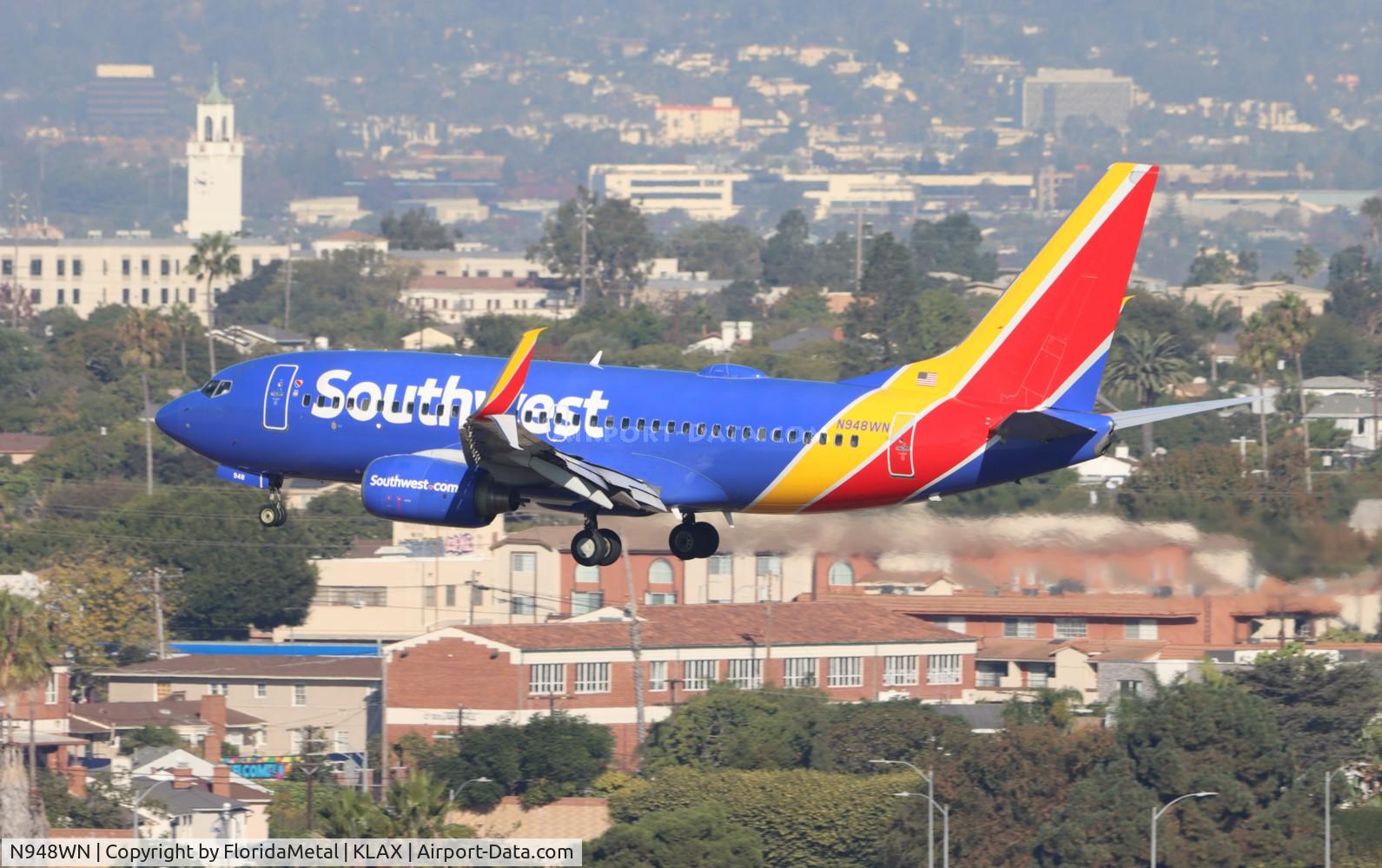 N948WN, 2010 Boeing 737-7H4 C/N 36662, SWA 737 zx sjc-lax