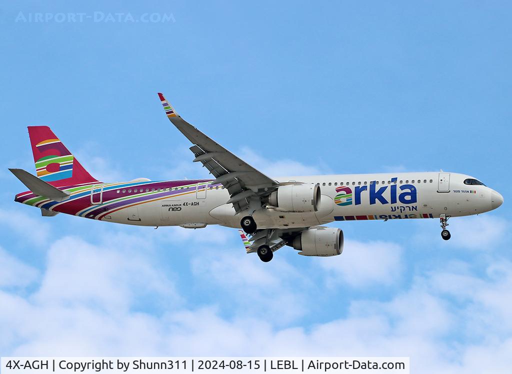 4X-AGH, 2018 Airbus A321-251N C/N 8517, Landing rwy 24R