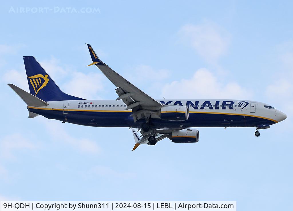 9H-QDH, 2016 Boeing 737-8AS C/N 44757, Landing rwy 24R with blended scimitar winglets...