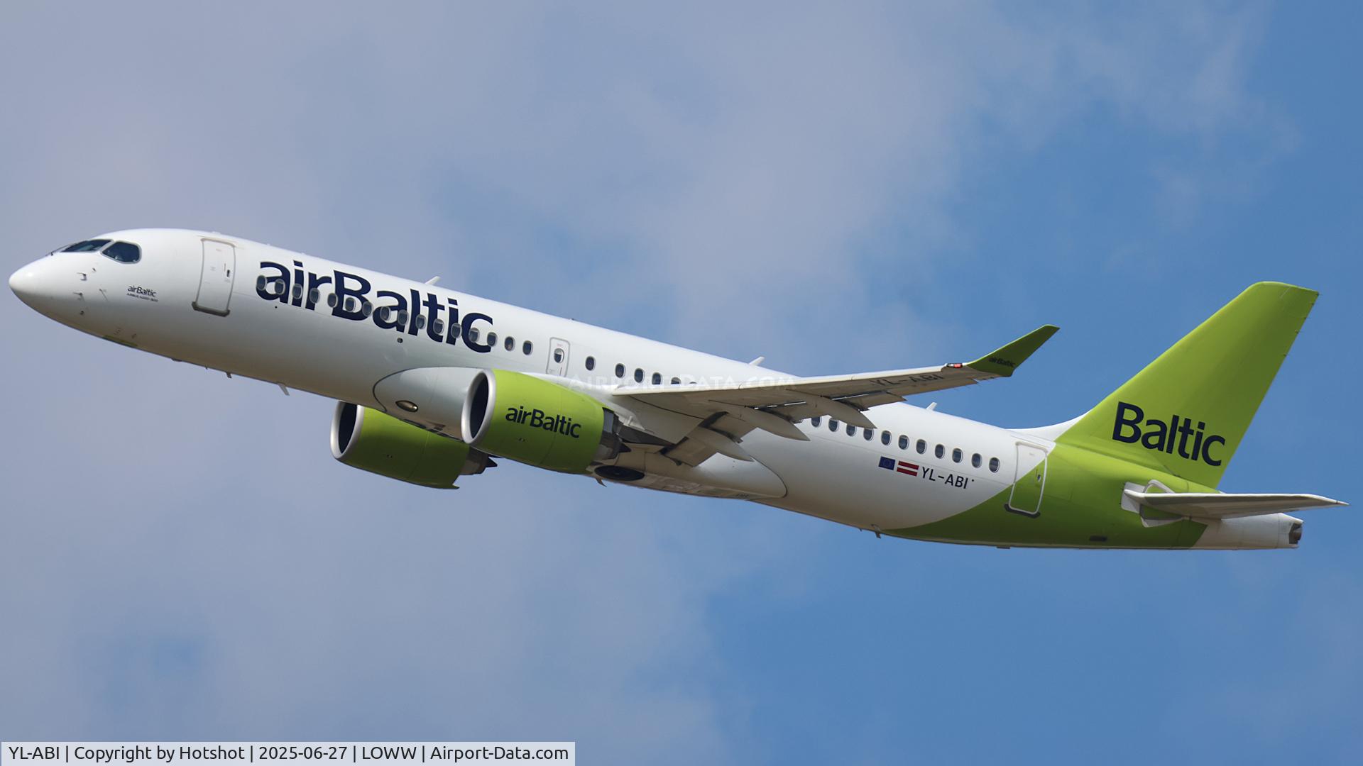 YL-ABI, 2022 Airbus Canada A220-300 C/N 55163, Climbing after departure