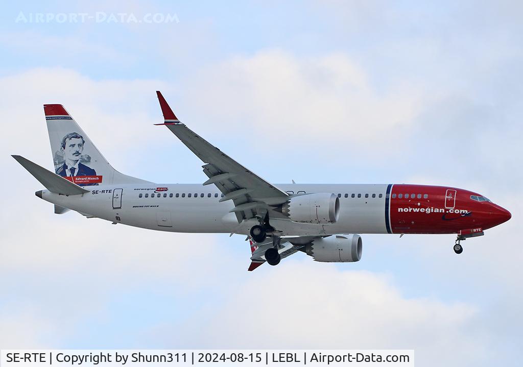 SE-RTE, 2023 Boeing 737-8 MAX C/N 43361, Lznding rwy 24R