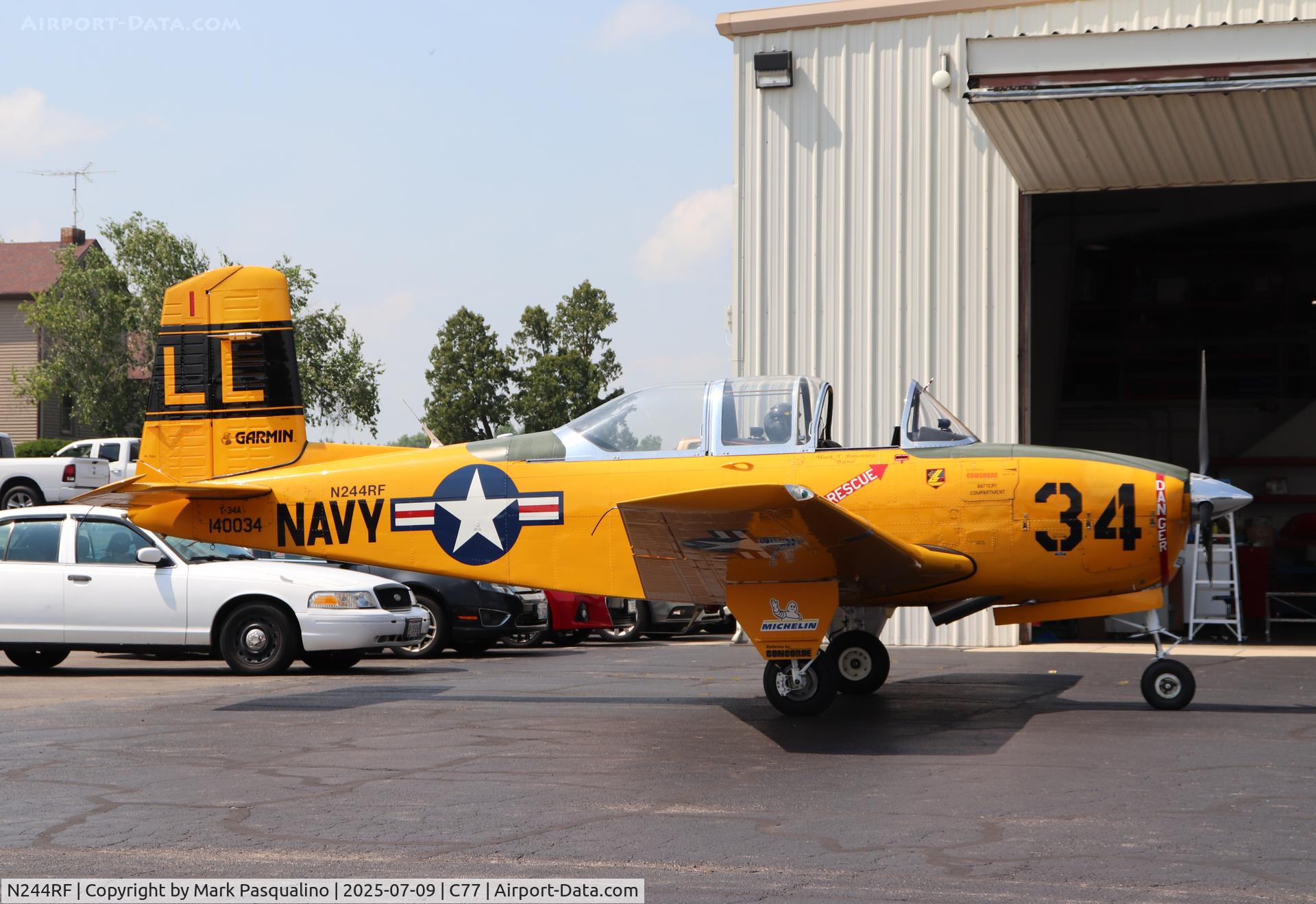 N244RF, Beech T-34A (A45) Mentor Mentor C/N FM96-59-01096, Beech T-34A
