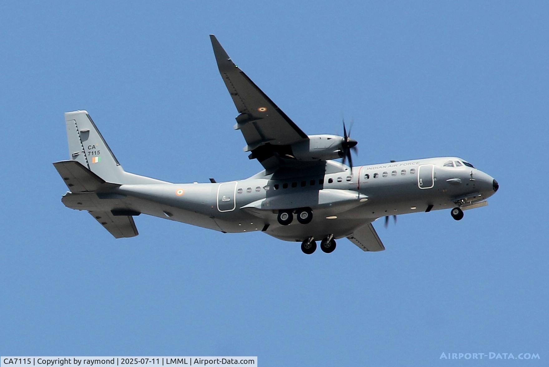 CA7115, 2025 CASA C-295W C/N S-248, CASA C-295W reg CA7115 of Indian Air Force seen landing in Malta while on a delivery flight.