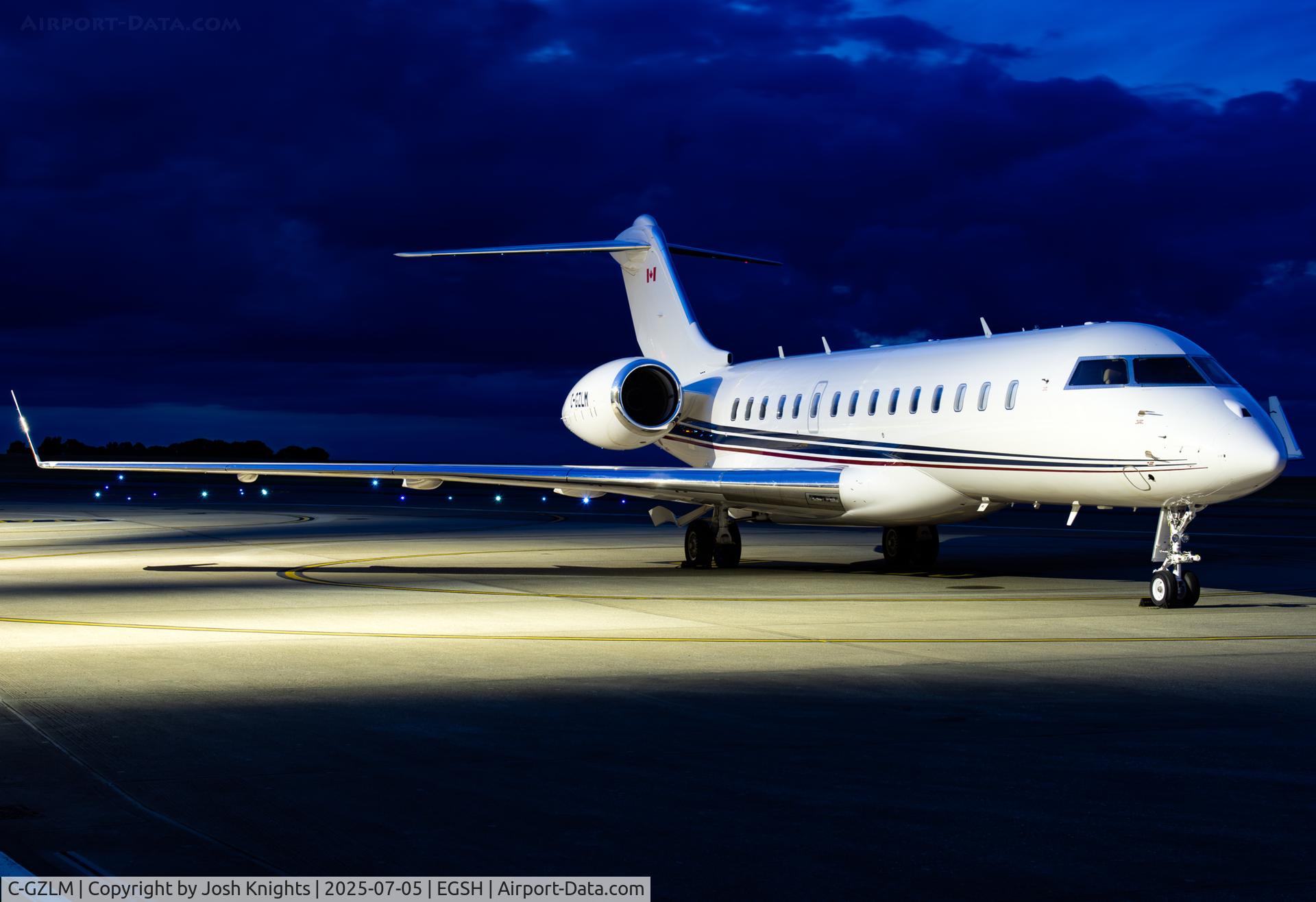 C-GZLM, 2023 Bombardier BD-700 1A10 Global 6500 C/N 60114, On Stand At Norwich.