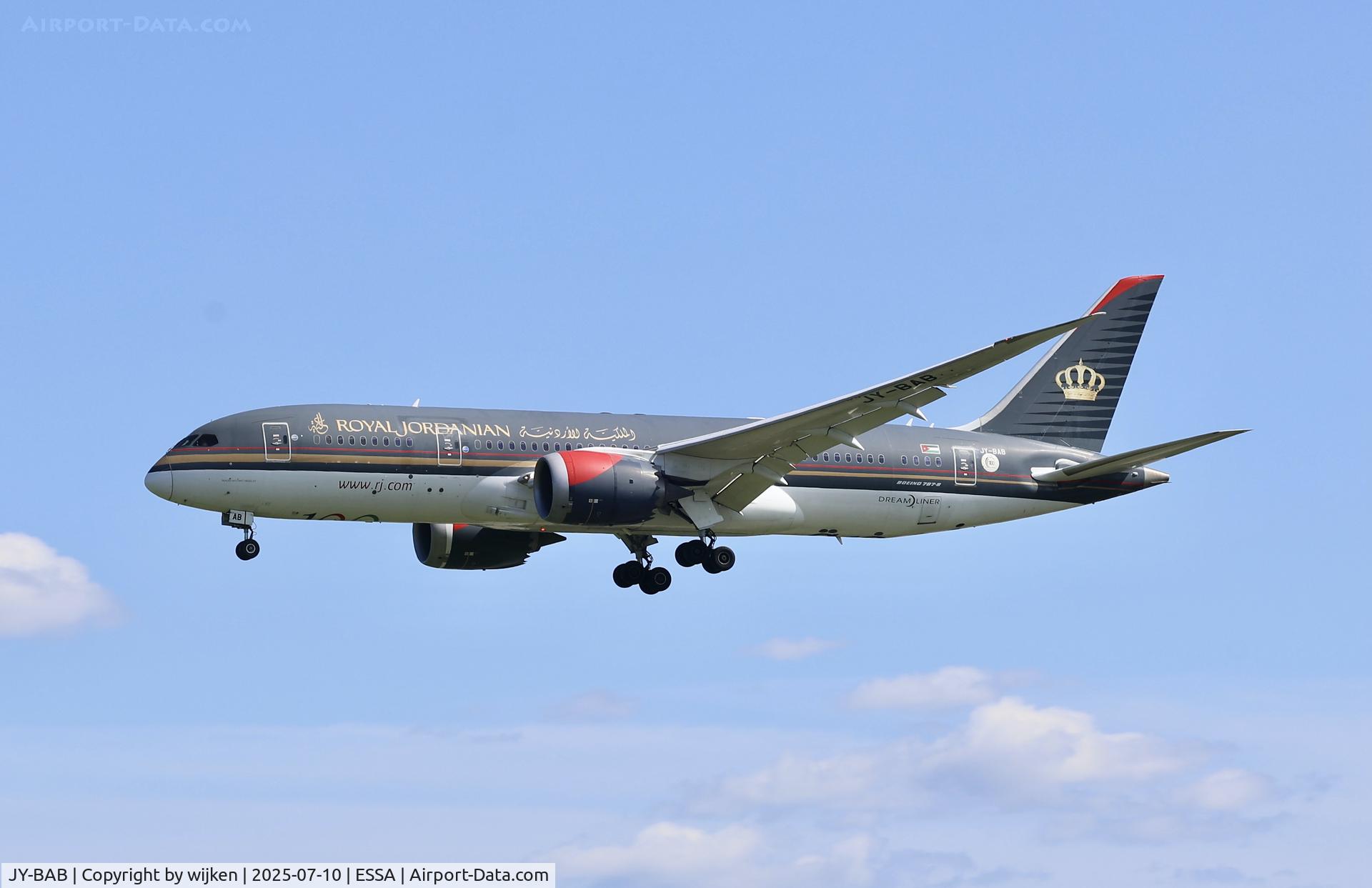 JY-BAB, 2014 Boeing 787-8 Dreamliner Dreamliner C/N 35319, Rwy 01L