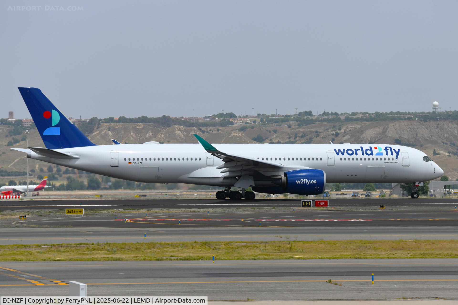 EC-NZF, 2023 Airbus A350-941 C/N 613, World2Fly A359 departing MAD