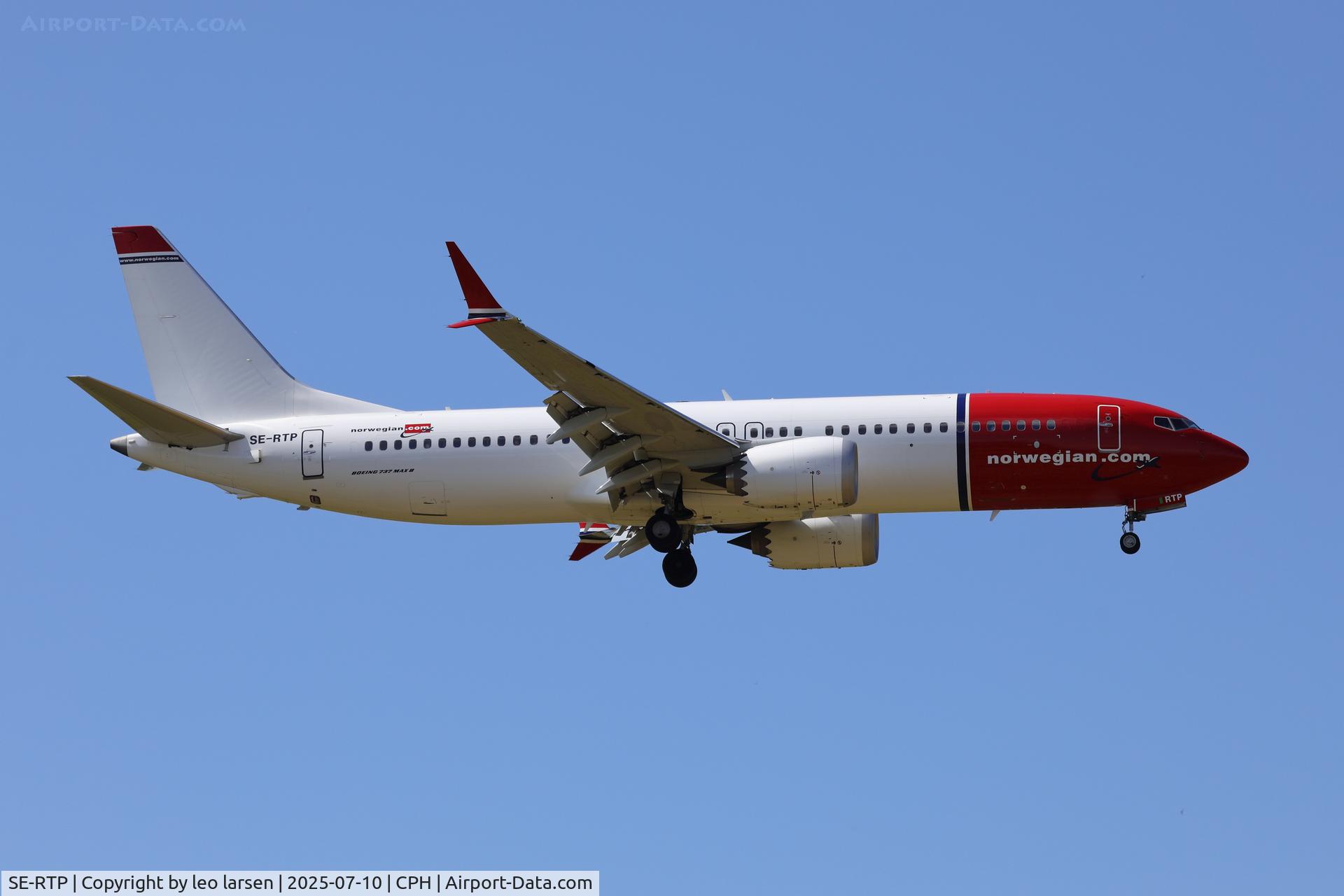 SE-RTP, 2019 Boeing B-737-8 Max C/N 63976, Copenhagen 10.7.2025