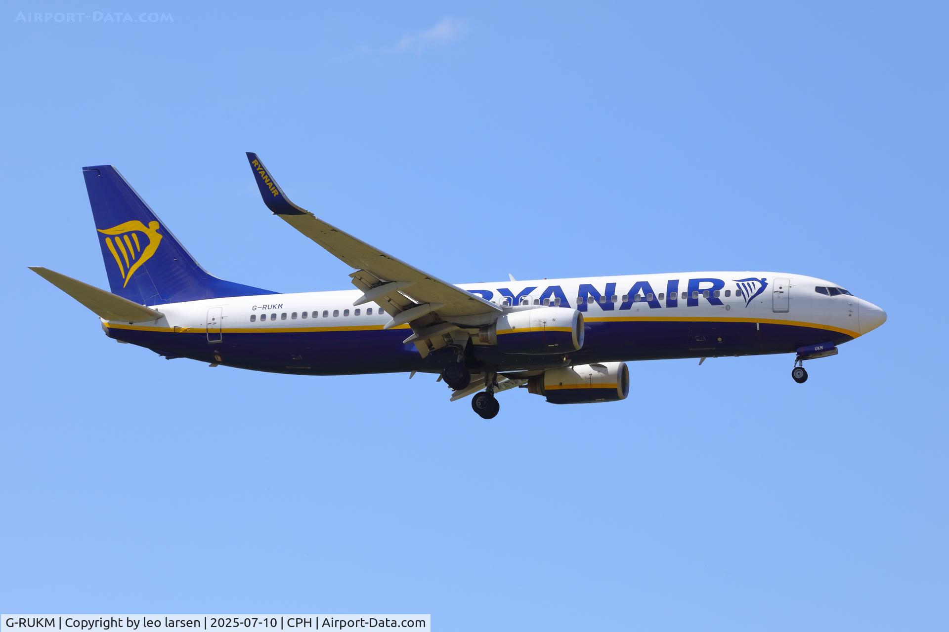 G-RUKM, 2009 Boeing 737-8AS C/N 37527, Copenhagen 10.7.2025