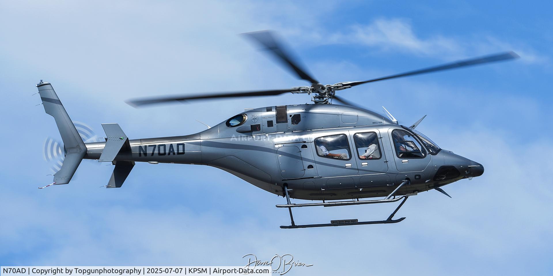 N70AD, Bell Textron Canada Ltd 426 C/N 57449, Sharp civilian helo inbound