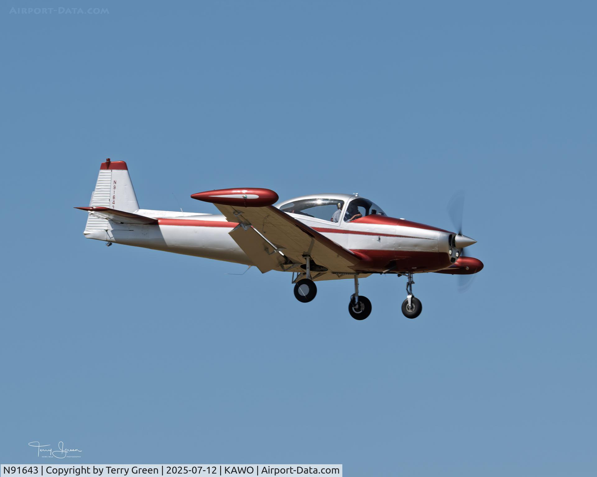 N91643, 1946 North American Navion (NA-145) C/N NAV-4-403, KAWO
