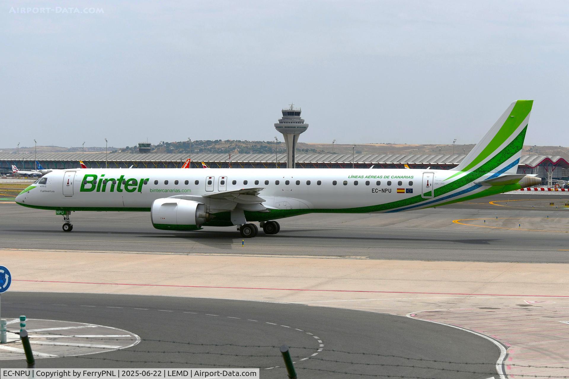EC-NPU, 2021 Embraer ERJ-195-E2 (ERJ-190-400 STD) C/N 19020056, Binter ERJ295 departing for the Canarias