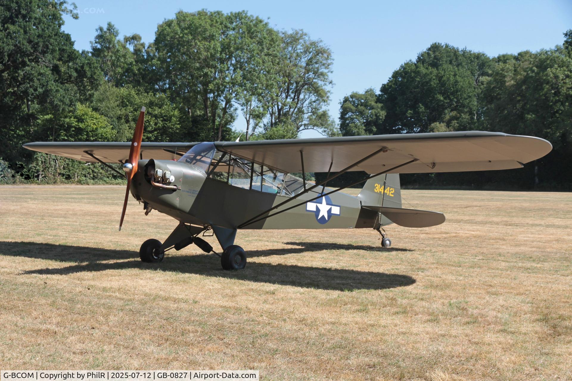 G-BCOM, 1944 Piper L-4H Grasshopper (J3C-65D) C/N 12040, 31442 (G-BCOM) 1944 Piper L-4H Grasshopper (J3C-65 Cub) Fly-In West Tisted 