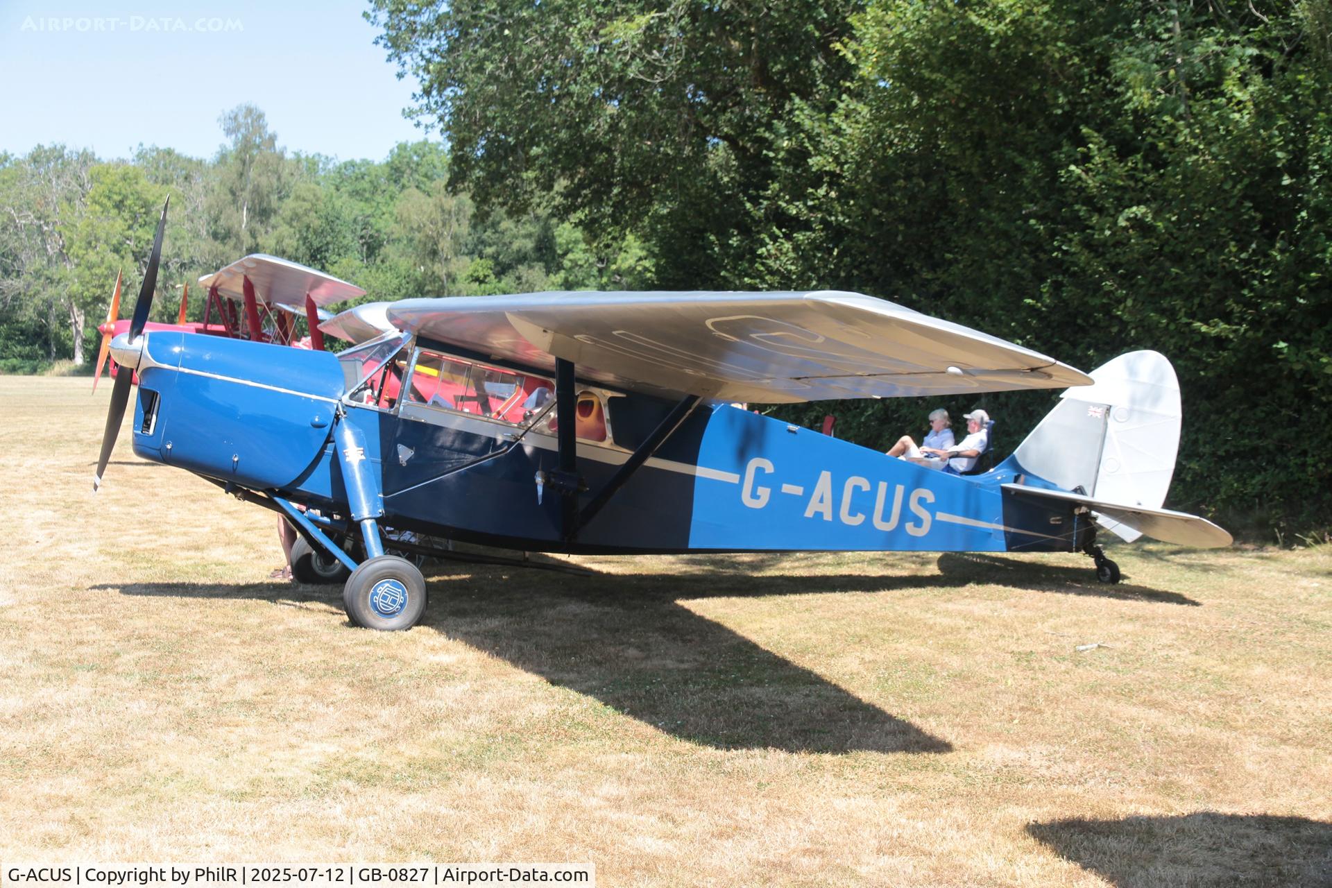 G-ACUS, 1934 De Havilland DH.85 Leopard Moth C/N 7082, G-ACUS 1934 DH85 Leopard Moth Fly-In West Tisted 