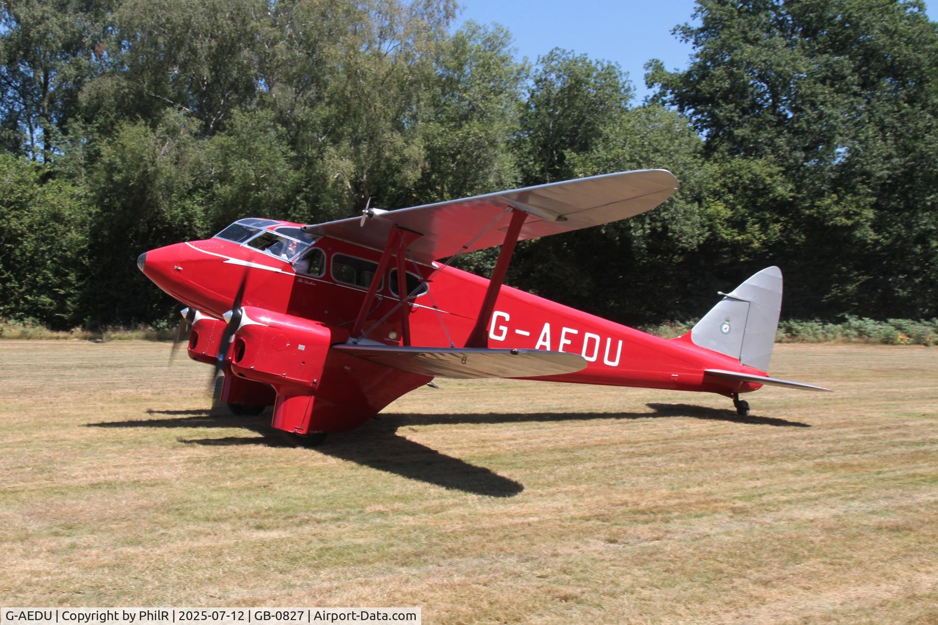 G-AEDU, 1937 De Havilland DH-90A Dragonfly C/N 7526, G-AEDU 1937 DH90A Dragonfly Fly-In West Tisted 