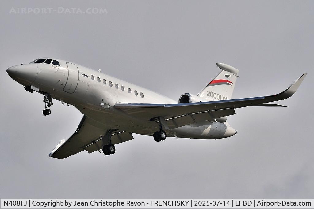N408FJ, DASSAULT AVIATION FALCON 2000EX C/N 408, Dassault Falcon Jet Corp