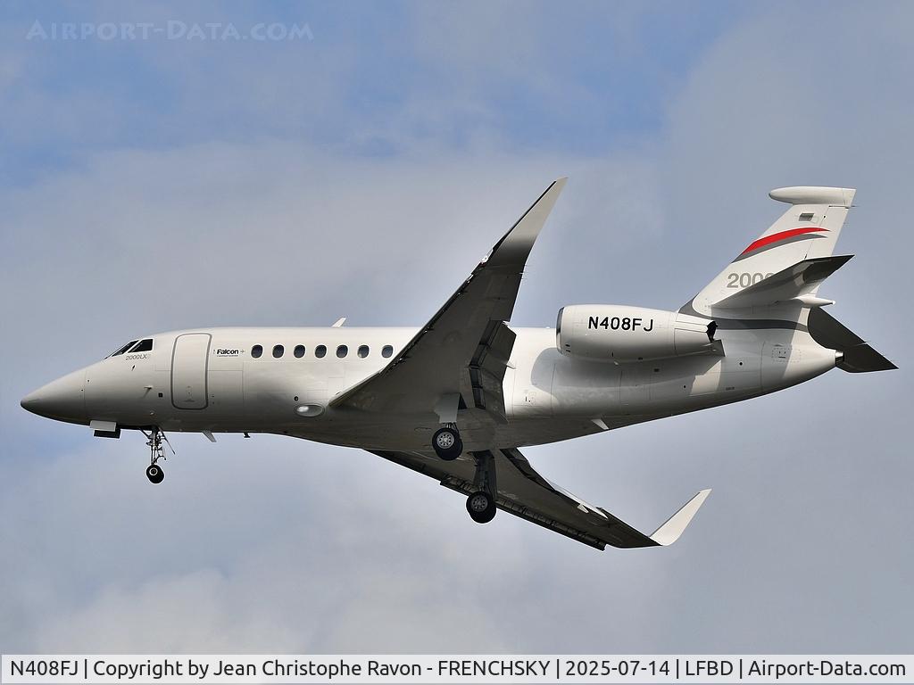 N408FJ, DASSAULT AVIATION FALCON 2000EX C/N 408, Dassault Falcon Jet Corp