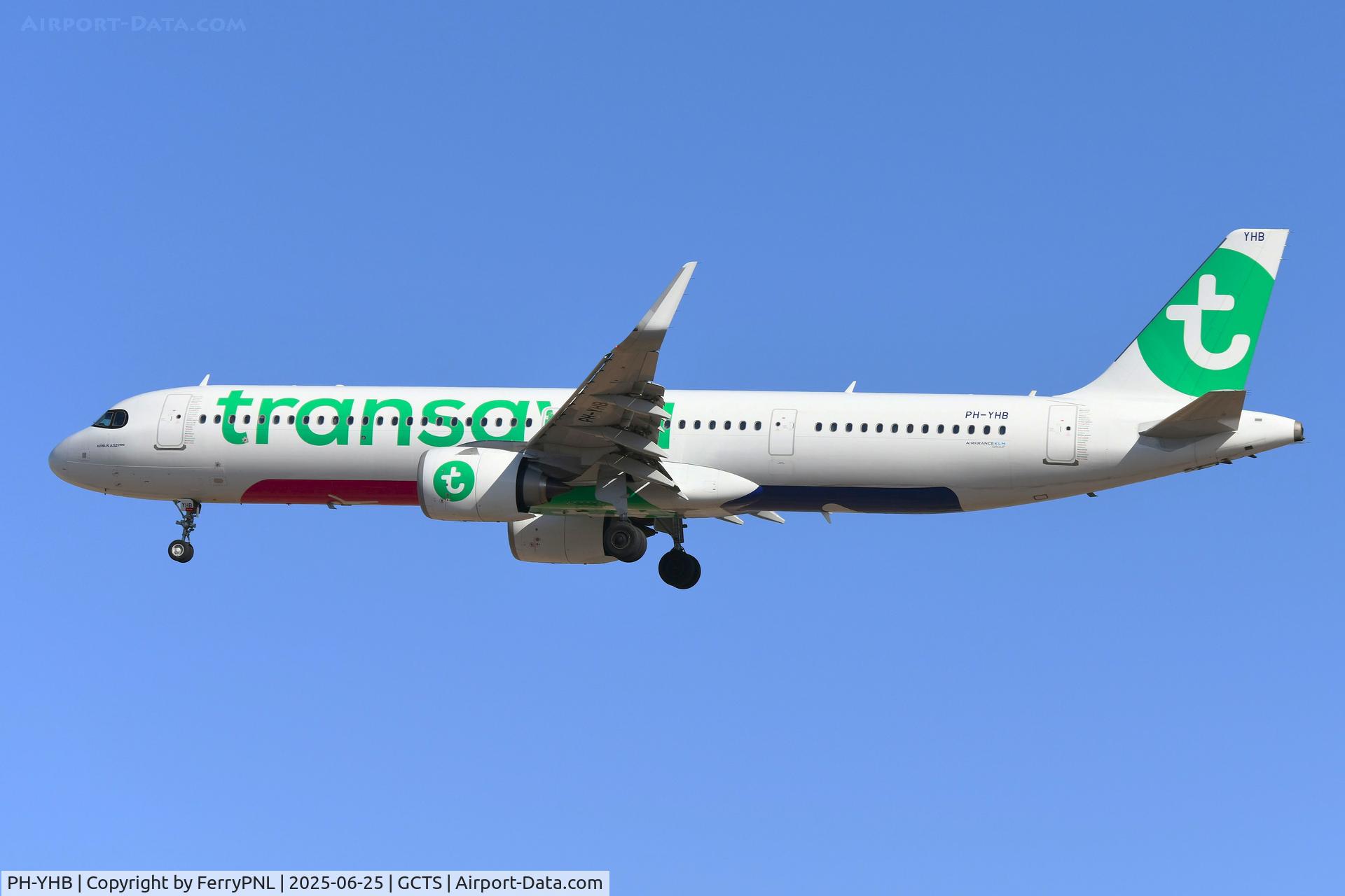 PH-YHB, 2024 Airbus A321-251 NX C/N 12043, Transavia A321N landing in TFS