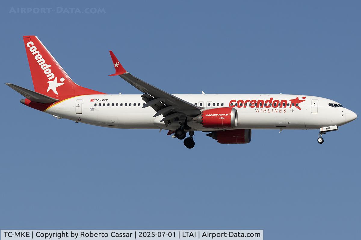TC-MKE, 2021 Boeing 737 MAX 8 C/N 43334, Arrival