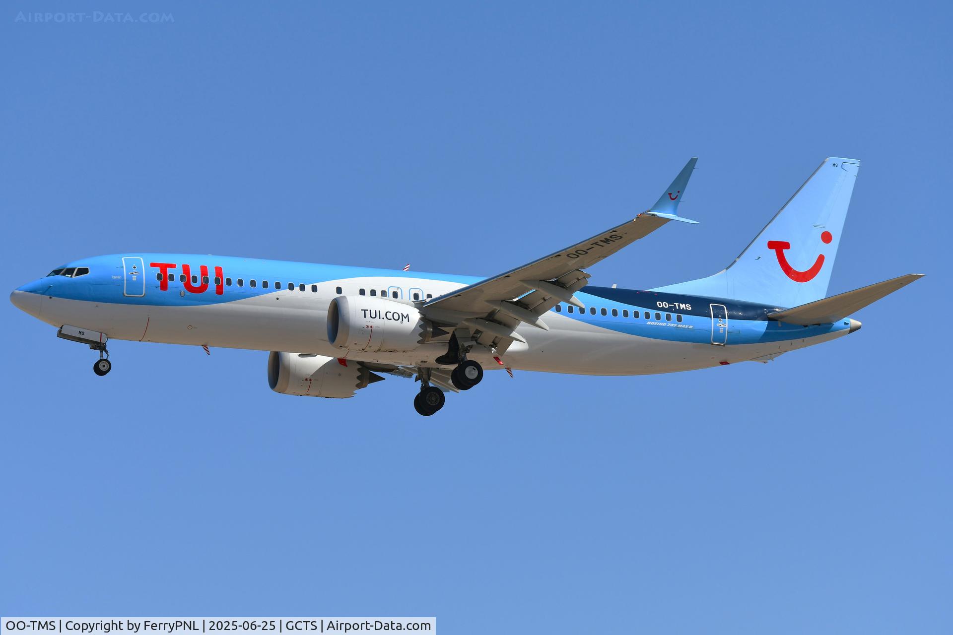 OO-TMS, 2024 Boeing 737-8 MAX C/N 44631, TUI B738M on short final