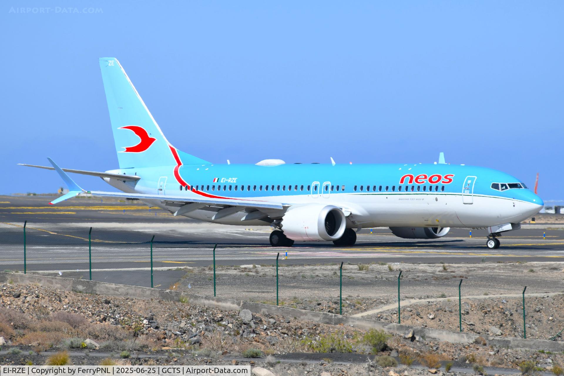 EI-RZE, 2023 Boeing 737-8 MAX C/N 66351, Neos B738M taxying for take-off