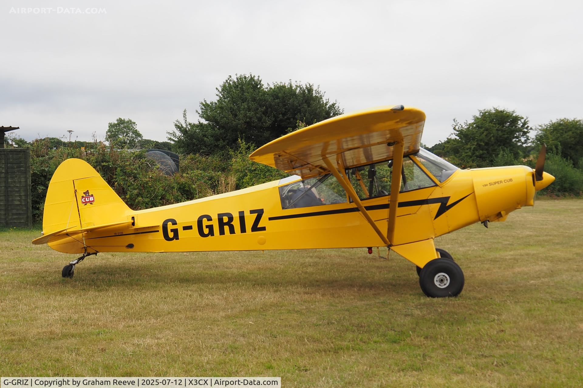 G-GRIZ, 1954 Piper PA-18-135 Super Cub C/N 18-3123, Parked at Northrepps.