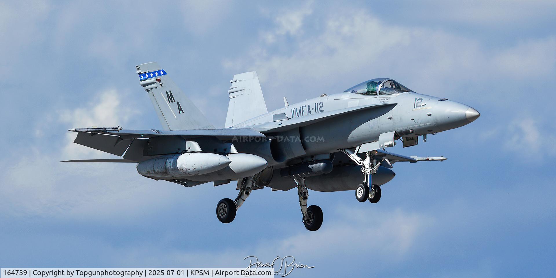 164739, McDonnell Douglas F/A-18C Hornet C/N 1195/C336, COWBOY15 on final
VMFA-112	NAS JRB Fort Worth, TX