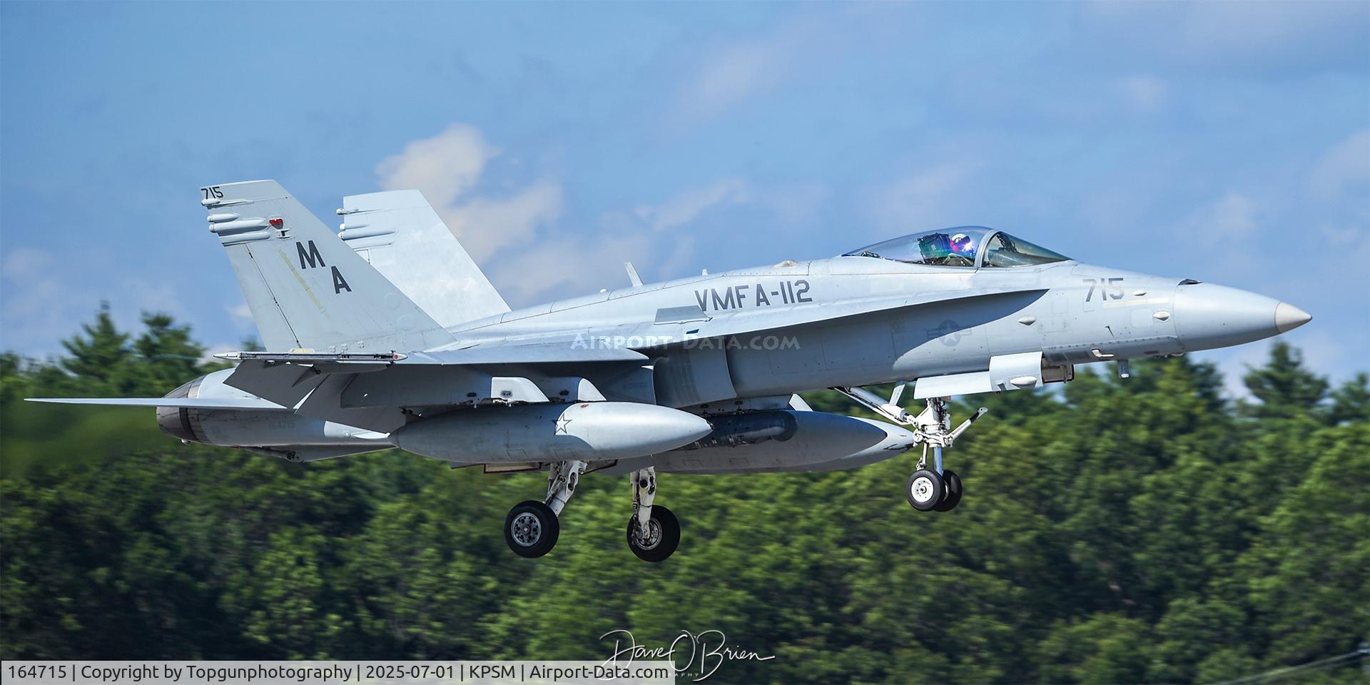164715, McDonnell Douglas F/A-18C Hornet C/N 1160, Final Cowboy arriving for Atlantic Alliance 2025