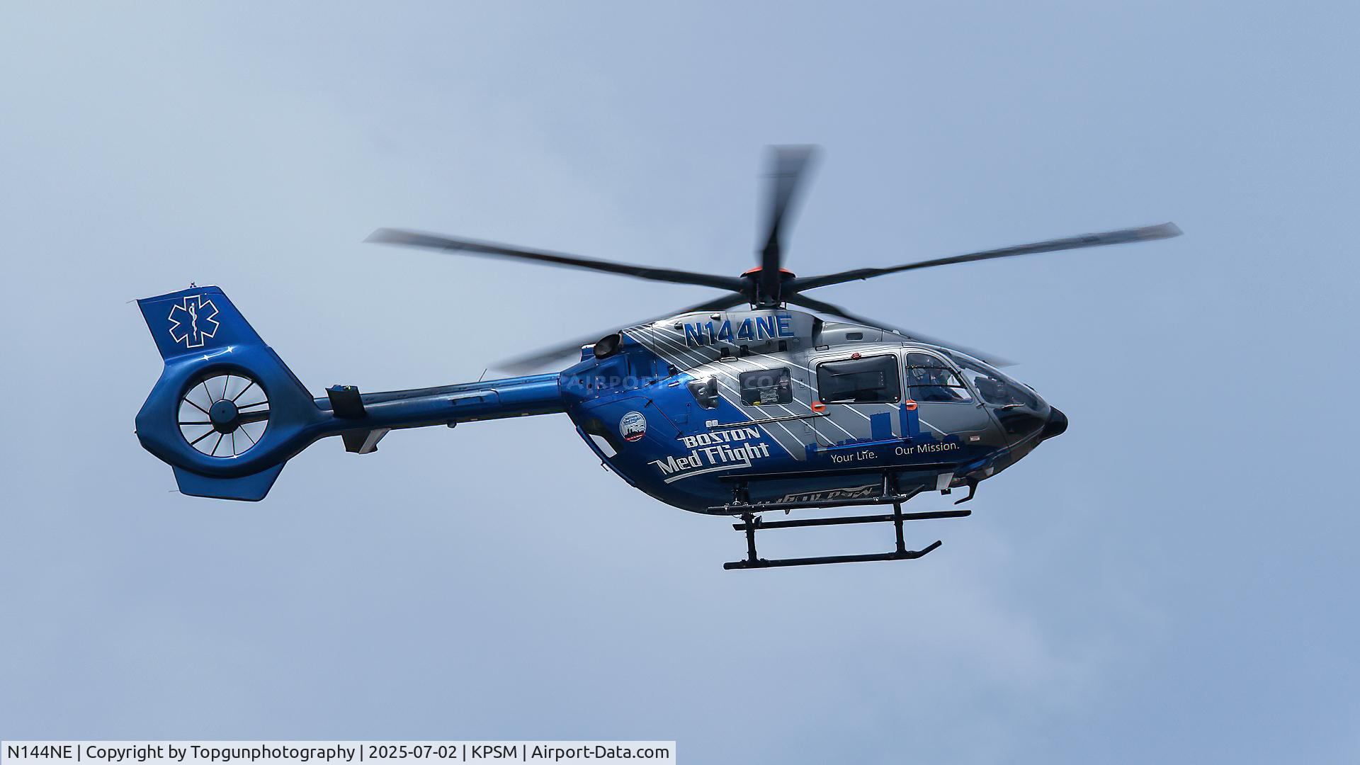 N144NE, 2018 AIRBUS HELICOPTERS INC H145 D-3 C/N 20208, Medflight inbound for fuel