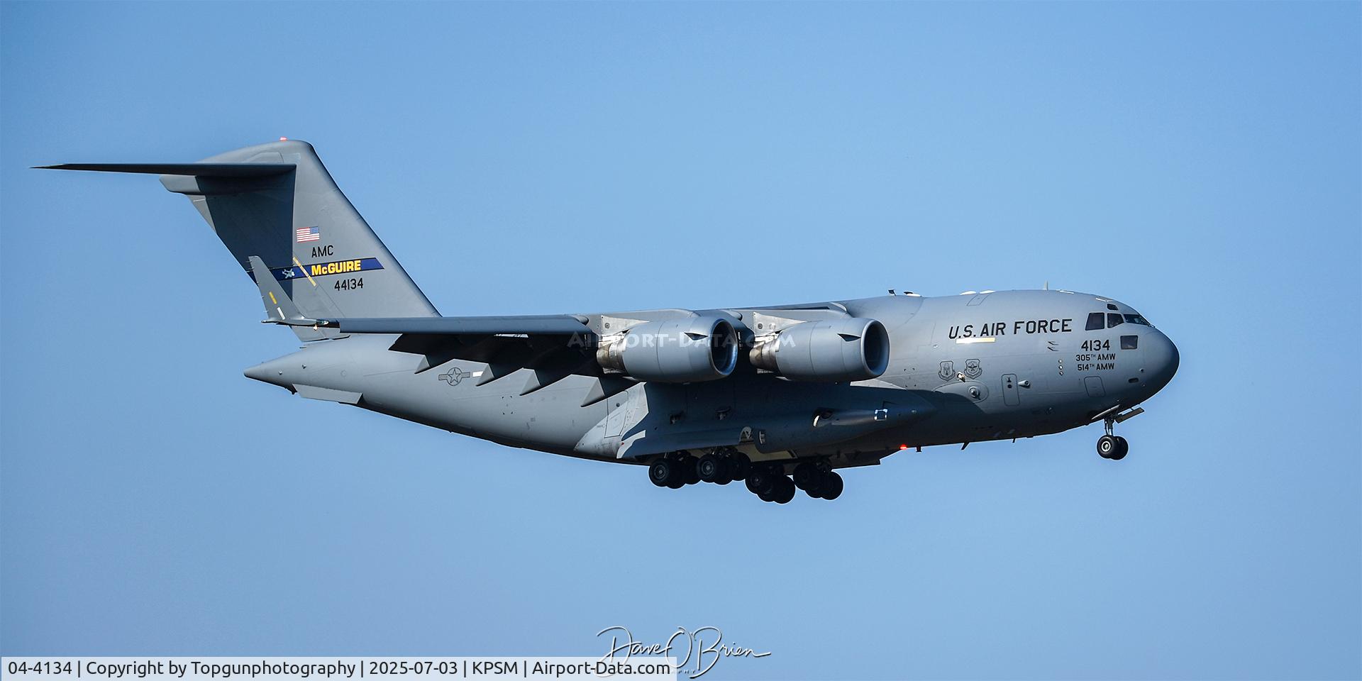 04-4134, 2004 Boeing C-17A Globemaster III C/N P-134, 6th AS / JB McGuire–Dix–Lakehurst, NJ