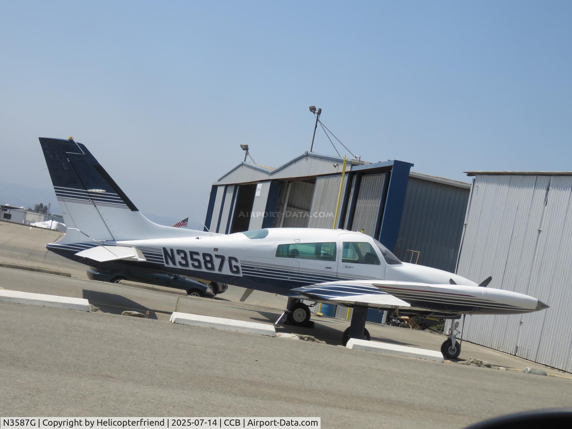 N3587G, 1976 Cessna T310R C/N 310R0874, Parked by paint shop
