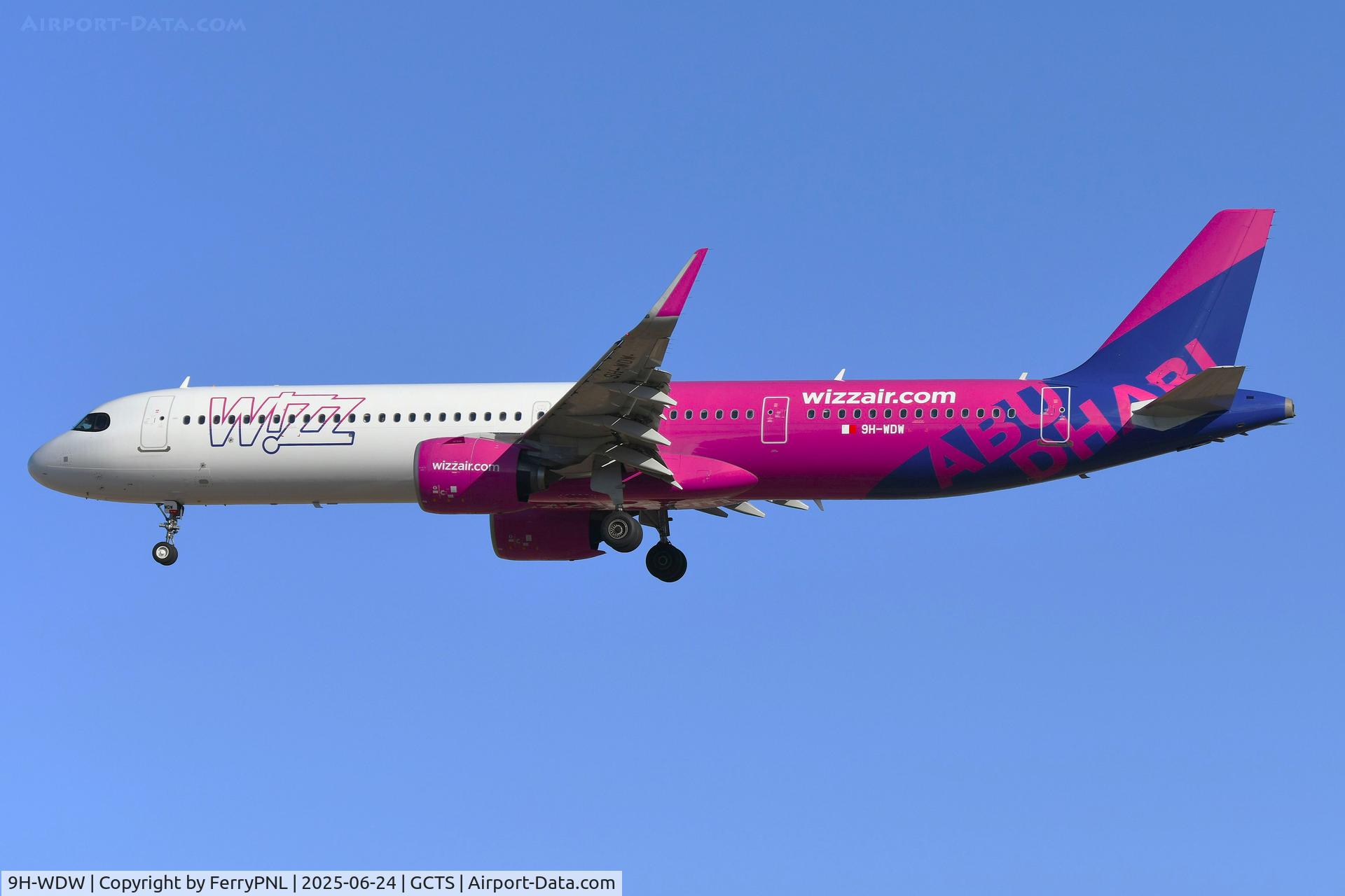 9H-WDW, 2023 Airbus A321-271NX C/N 11460, Wizzair A321N with Abu Dhabi tittles landing