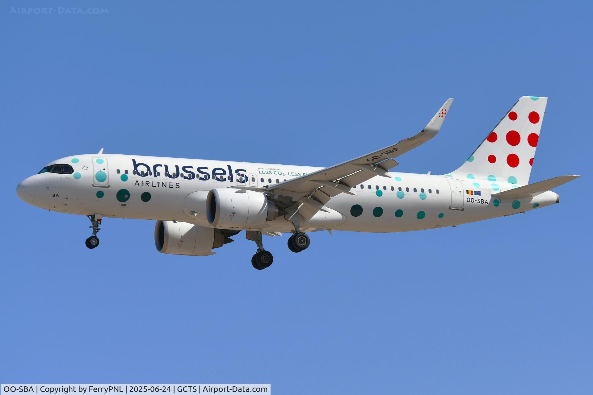 OO-SBA, 2023 Airbus A320-251N C/N 11600, Brussel Airlines A320N landing on 07