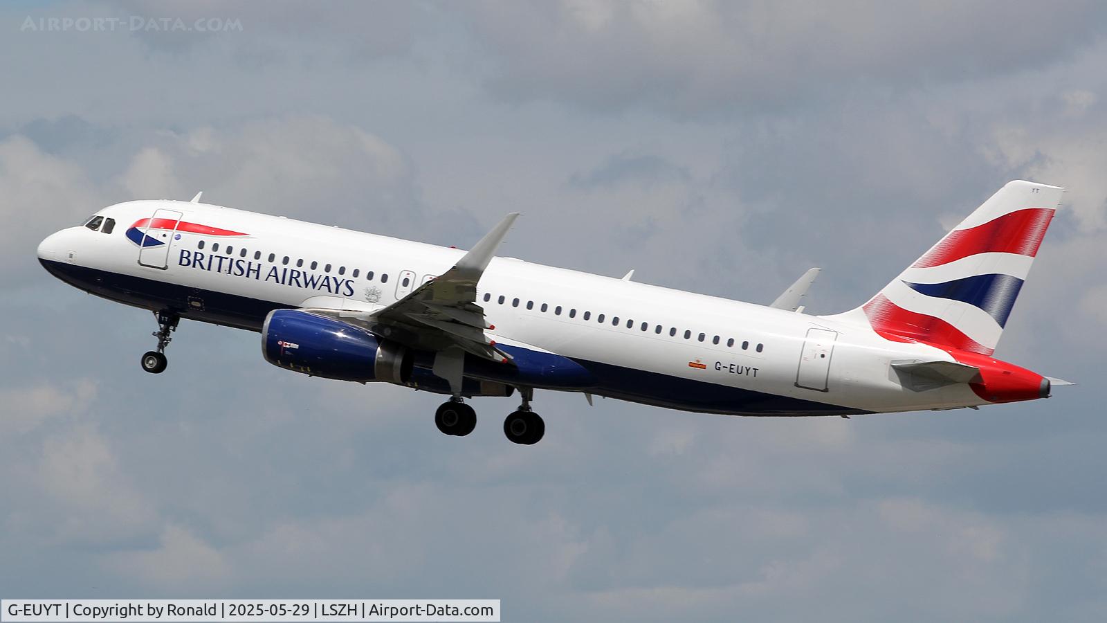 G-EUYT, 2014 Airbus A320-232 C/N 5985, at zrh