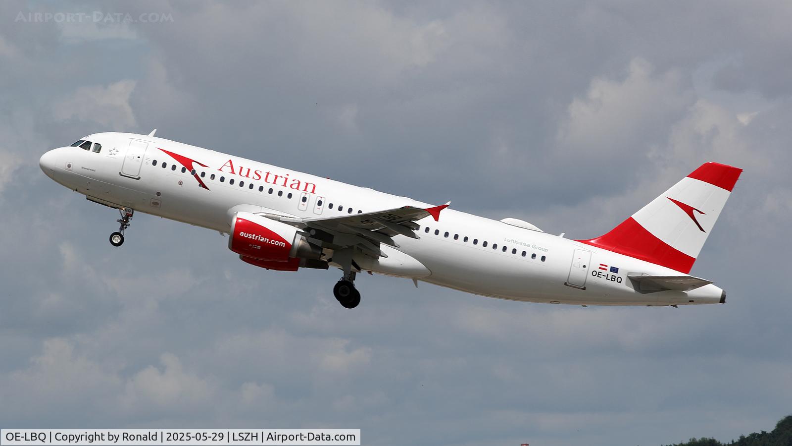 OE-LBQ, 1999 Airbus A320-214 C/N 1137, at zrh
