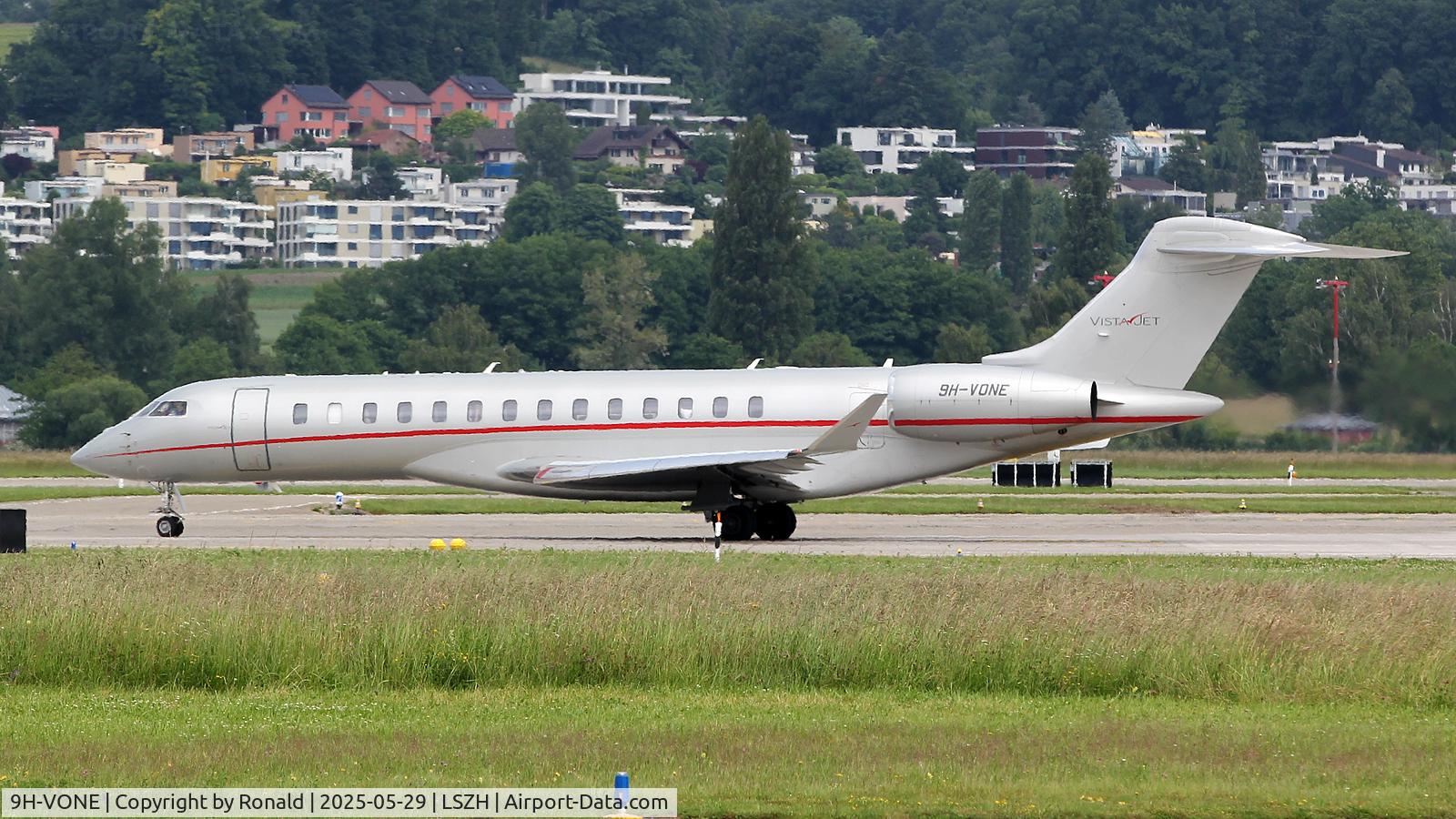 9H-VONE, 2022 Bombardier Global 7500 (BD-700-1A10) C/N 70126, at zrh
