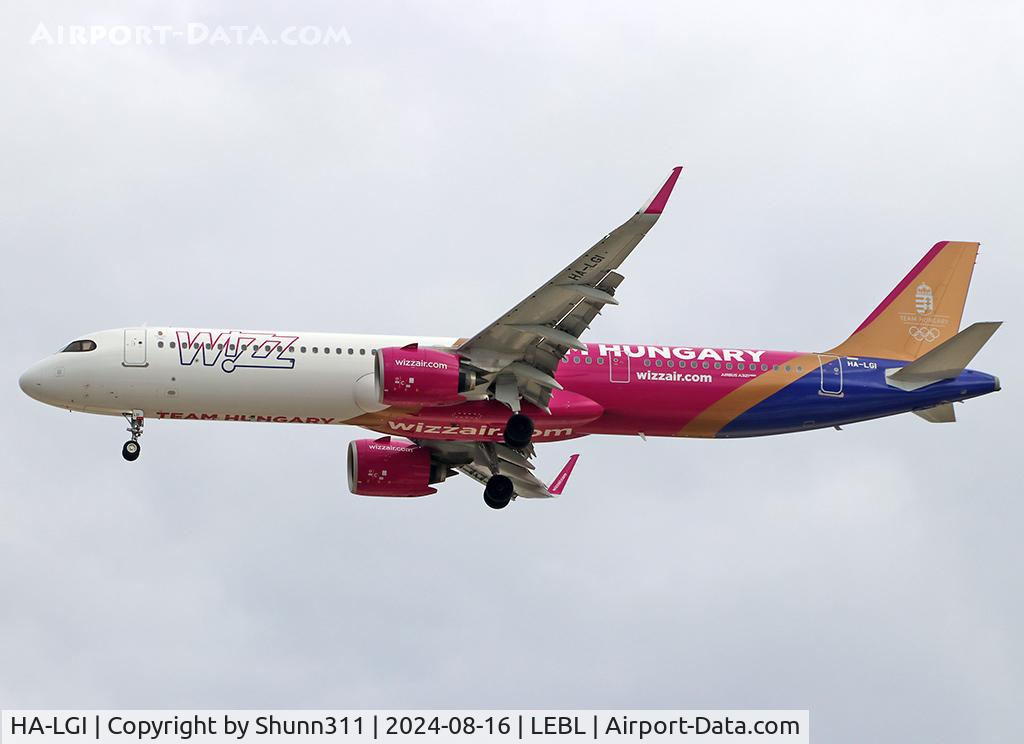HA-LGI, 2024 Airbus A321-271NX C/N 11800, Landing rwy 24R in TEAM HUNGARY c/s