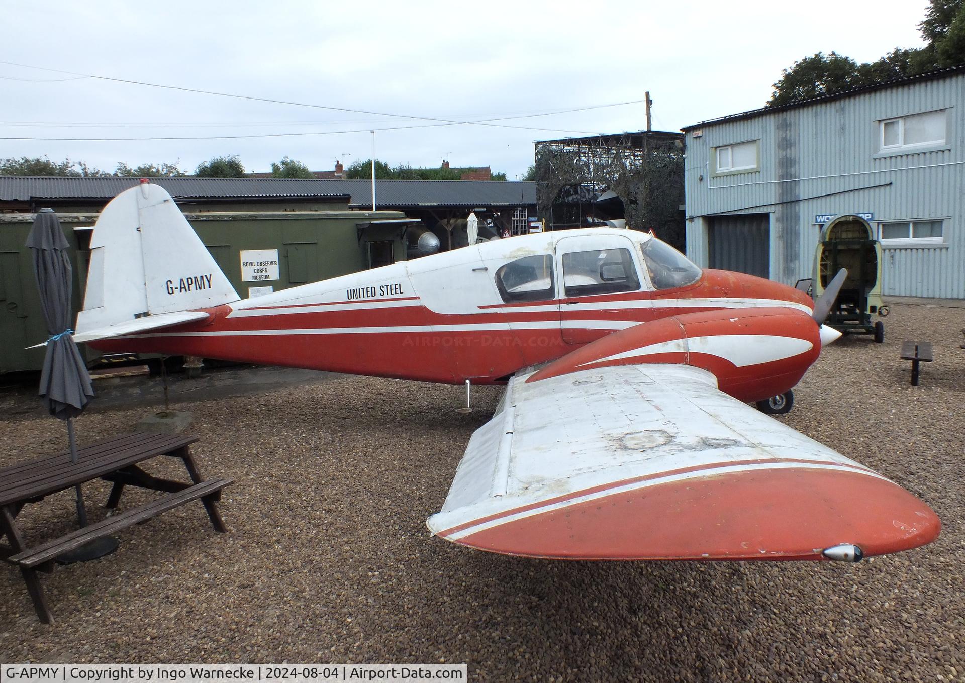 G-APMY, 1958 Piper PA-23-160 Apache C/N 23-1258, Piper PA-23-160 Apache at the Aeroventure South Yorkshire Aircraft Museum, Doncaster