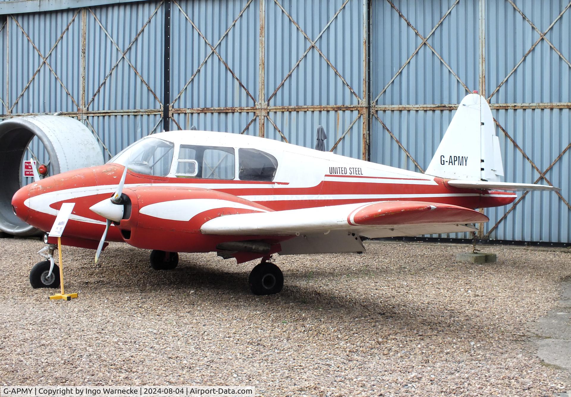 G-APMY, 1958 Piper PA-23-160 Apache C/N 23-1258, Piper PA-23-160 Apache at the Aeroventure South Yorkshire Aircraft Museum, Doncaster