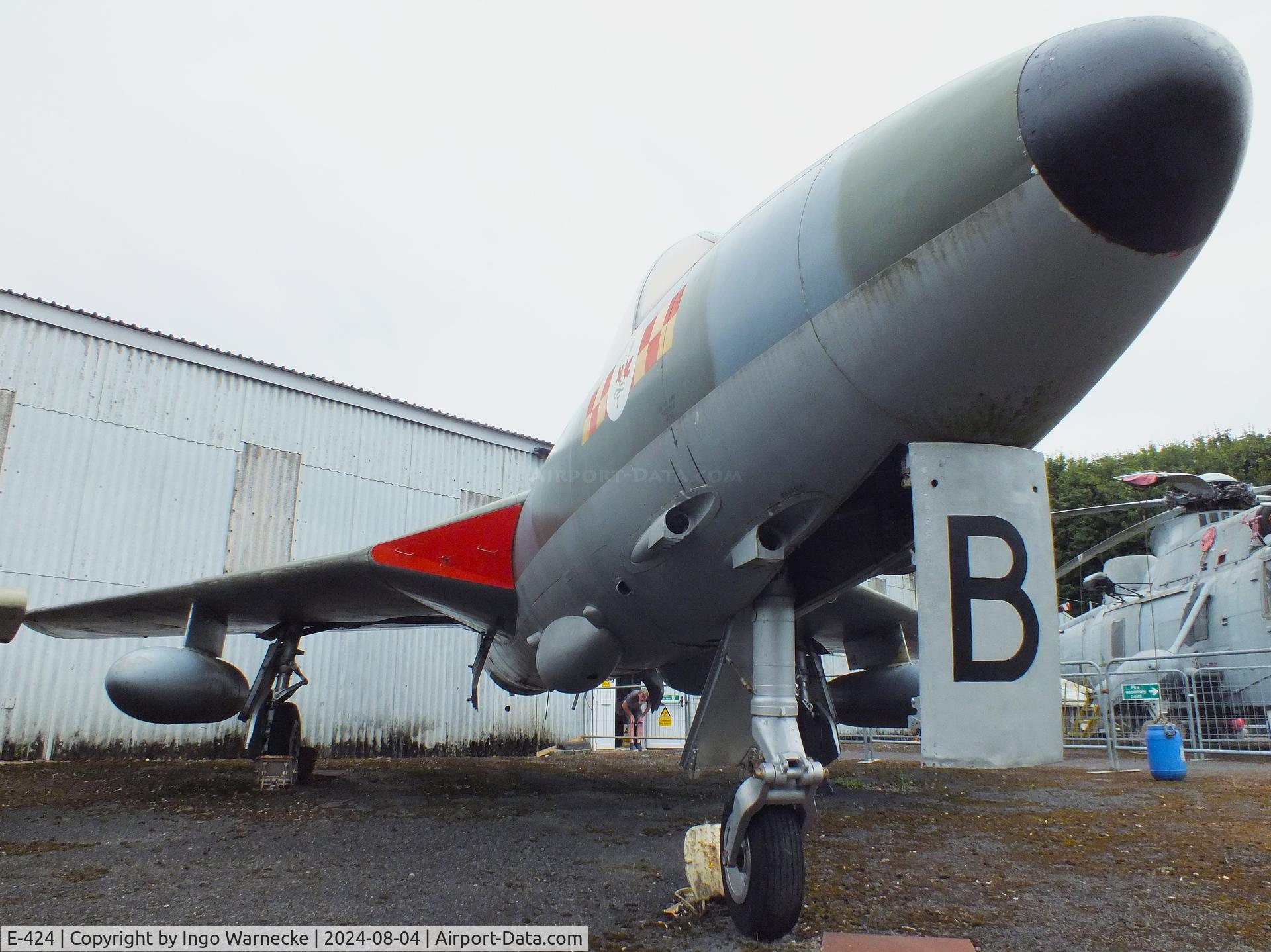 E-424, Hawker Hunter F.51 C/N 41H-680283, Hawker Hunter F51 (displayed as Hunter F4 WV314) at the Aeroventure South Yorkshire Aircraft Museum, Doncaster