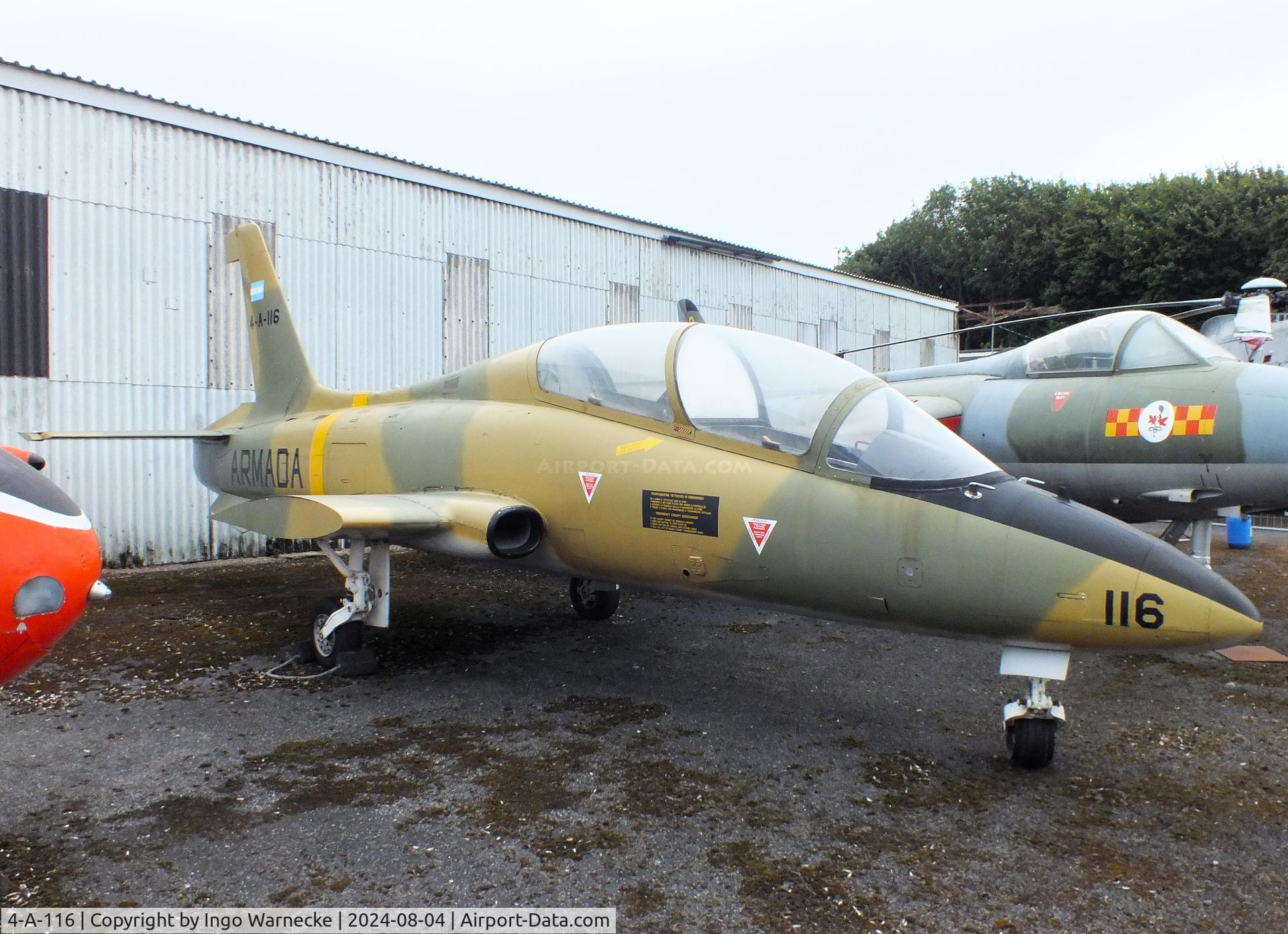 4-A-116, Aermacchi MB-339AA C/N 6630, Aermacchi MB.339AA (aft fuselage, front fuselage from 0761/4-A-110, minus wings) at the Aeroventure South Yorkshire Aircraft Museum, Doncaster