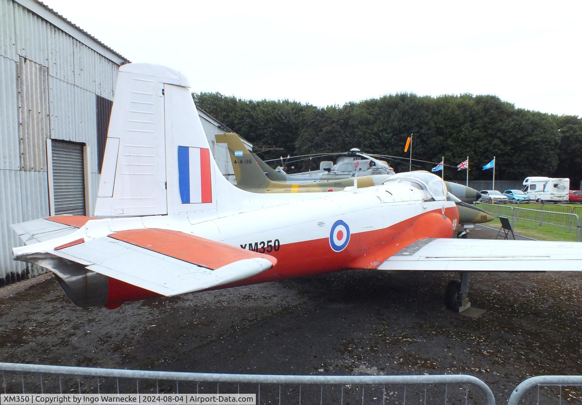 XM350, 1959 Hunting P-84 Jet Provost T.3A C/N PAC/W/6307, Hunting Percival P.84 Jet Provost T3A at the Aeroventure South Yorkshire Aircraft Museum, Doncaster