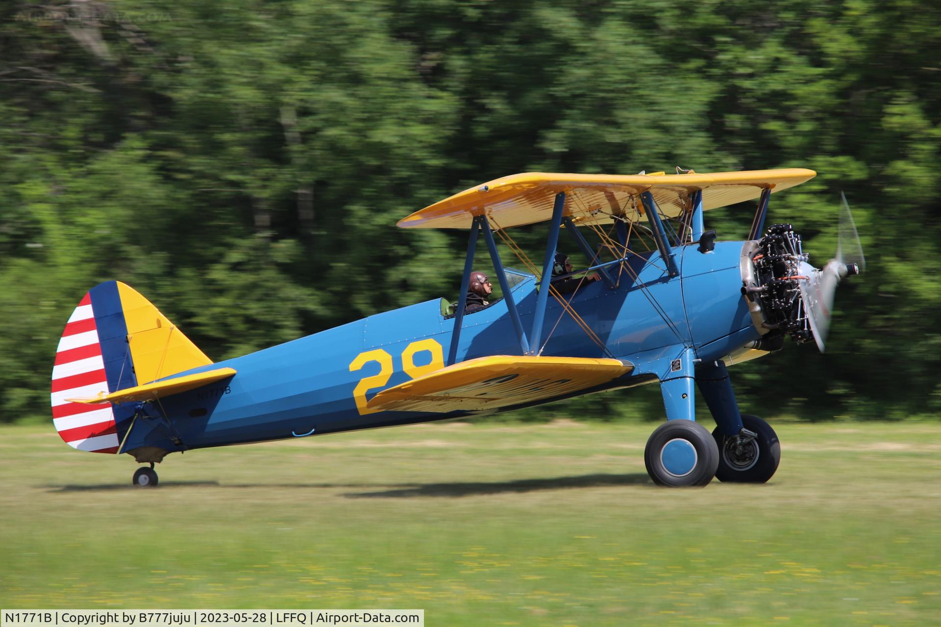 N1771B, 1943 Boeing A75N1(PT17) C/N 75-5644, Ferté Alais 2023