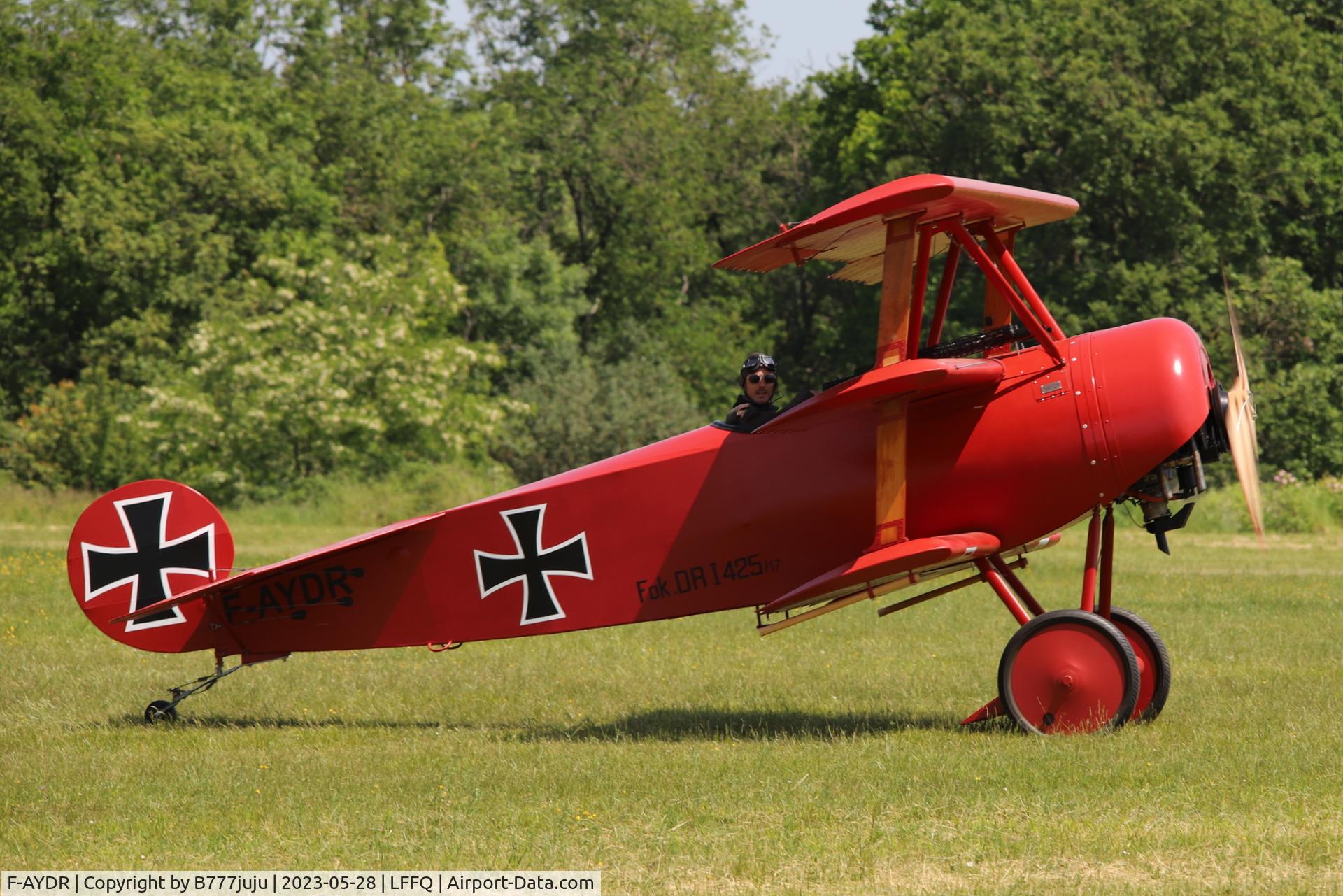 F-AYDR, 2011 Fokker Dr.1 Triplane Replica C/N 11178, Ferté Alais 2023